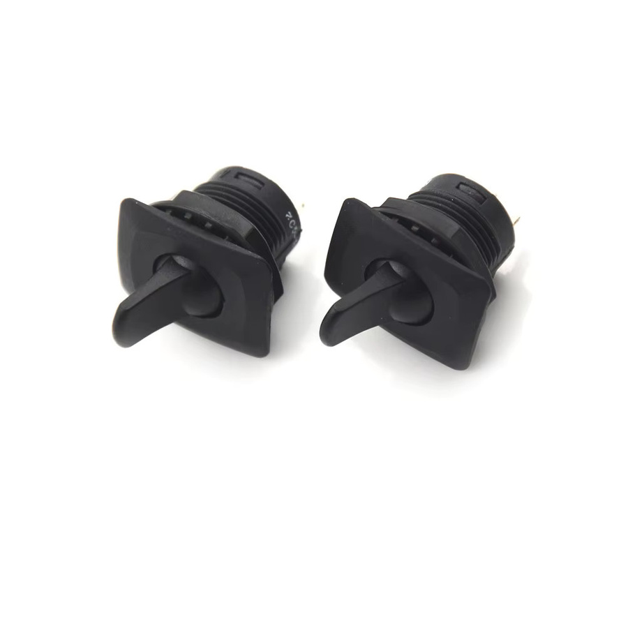 2er-Set Runde Kippschalter SCI R13-402 Schwarz, 3-Pin SPDT, 2-Position, Panel Mount - Bild 2