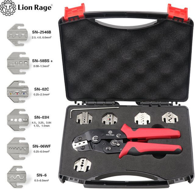 6-in-1 Crimpzange SN-58B mit 5-Backen-Set von Lion Rage für elektrische Klemmverbindungen und Rohranschlüsse - Bild 1