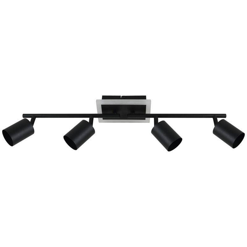 Pocoline LED-Spot Akshan Deckenleuchte aus Metall in Schwarz mit 4 Brennstellen, Breite: 73 cm, Höhe: 10 cm - Bild 2