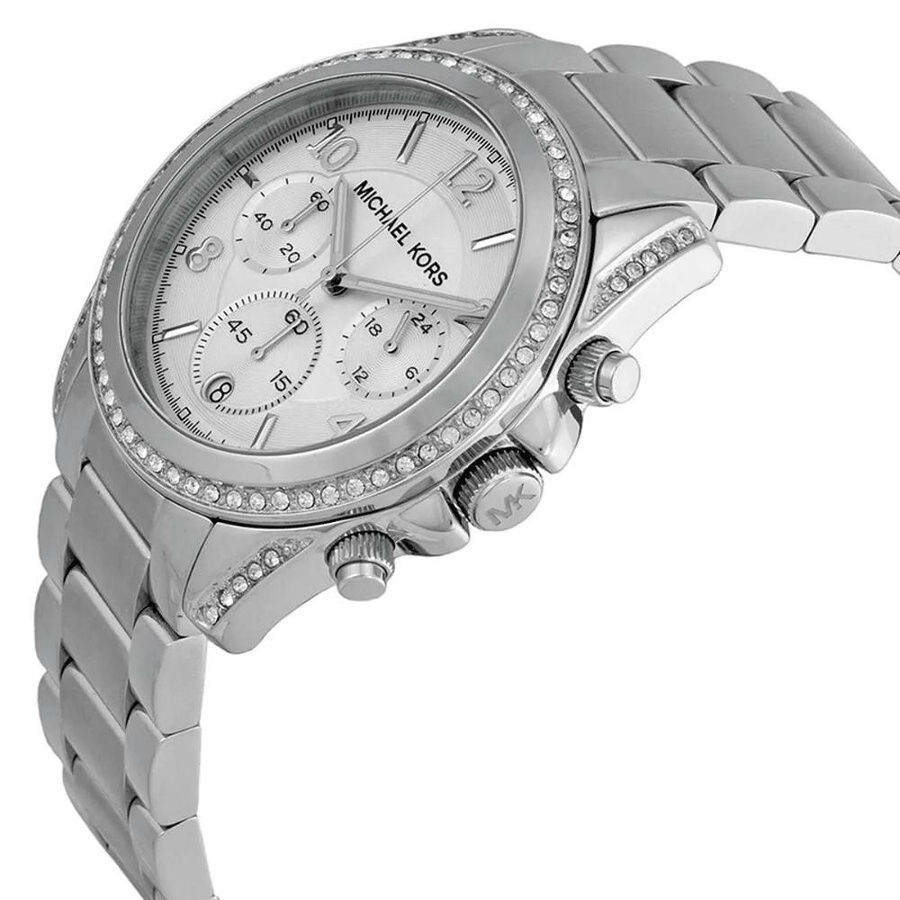Michael Kors Chronograph Damenuhr, Edelstahl, Silber, 39 mm, Quarz - Bild 2