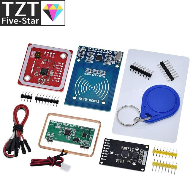 TZT RFID-Modul Kit PN532 RC522 MFRC-522 RDM6300 für Arduino UNO 2560 mit 13,56 MHz und 125 kHz Unterstützung via SPI zum Schreiben und Lesen - Bild 1