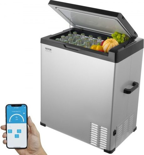 VEVOR Autokühlschrank 70 Liter Einzelzonen-Kompressorkühlschrank für Camping und Wohnmobil, 12/24V DC und 100-240V AC - Bild 1