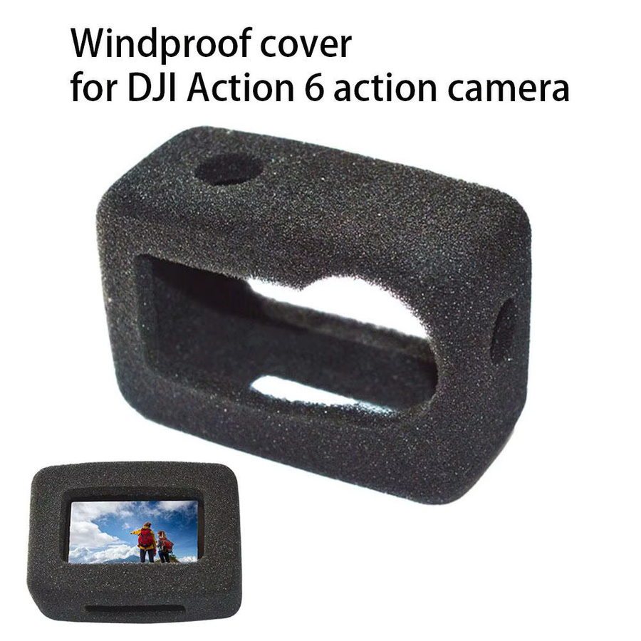 DJI Osmo Action 6 WindSlayer Windschutz aus Schaumstoff in Schwarz - Bild 2