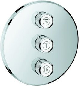 Grohe Grohtherm Smartcontrol Duschset in Chrom, Wandmontage, rund, 3-fach UP-Ventil - Bild 1