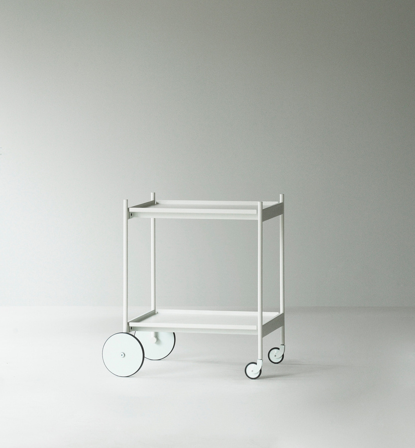 Normann Copenhagen Rul Trolley in Weiß aus Metall mit Rollen und Servierflächen - Bild 3