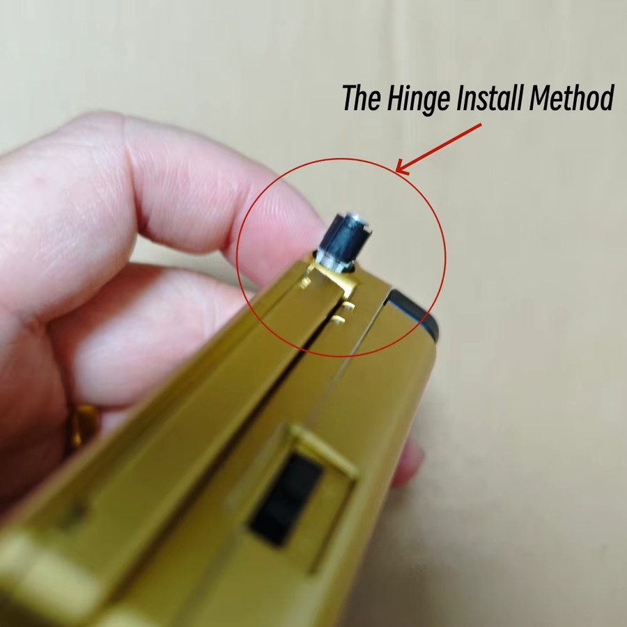 haolonggcp 4-in-1 Reparatur-Kit für GBA SP mit Scharnieren, rotierender Achse, Lautstärkeschalter und Chip-Board-Ersatzteilen - Bild 3