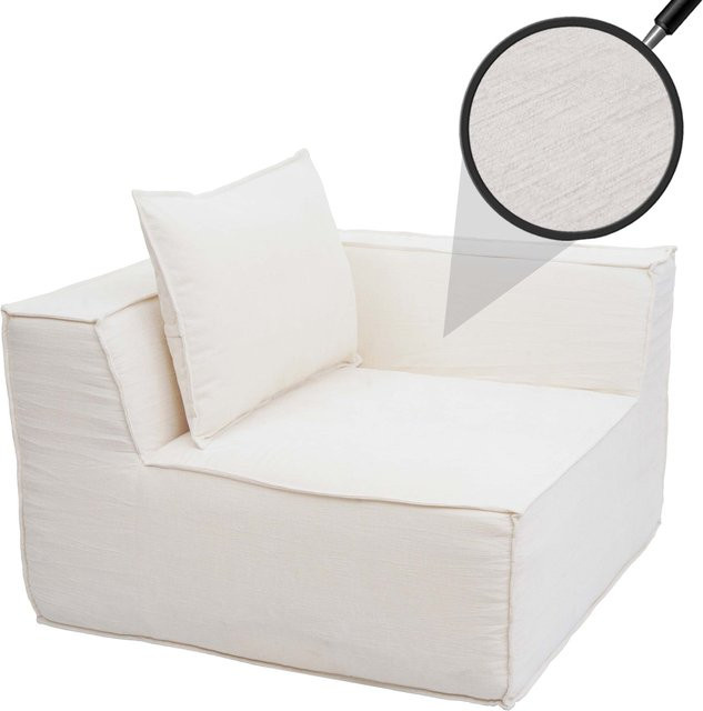 MCW Eckteil Armlehne für Sofa und Loungesessel MCW-O54 aus Stoff in Beige, B/T/H: 63 x 97 x 97 cm - Bild 1