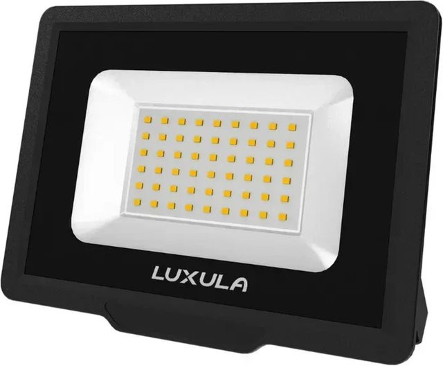 LUXULA LED Fluter 50W Außenstrahler Schwarz IP65 Warmweiß 3000K 5000lm - Bild 1