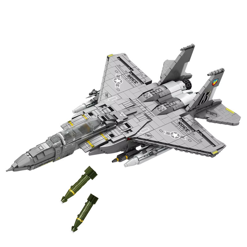 REOBRIX F-15E Strike Eagle Bomber, Baukasten, 1897 Teile - Bild 6