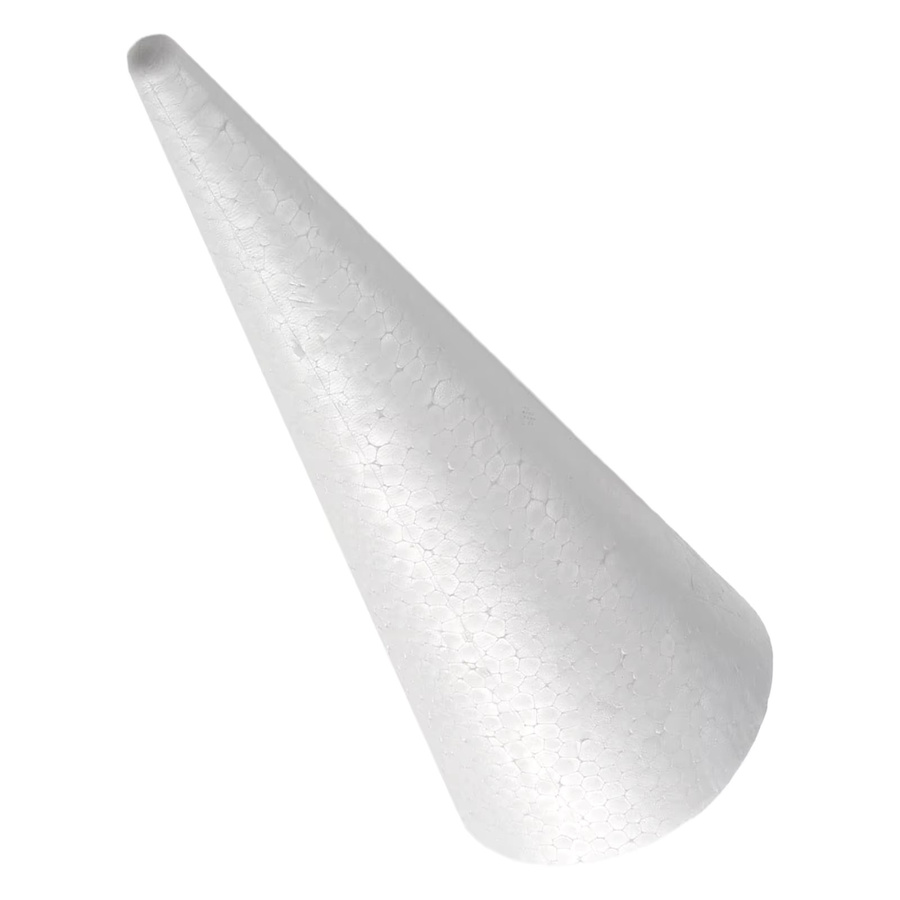 LEENKEA DIY Bastelset Weihnachtsdeko Polystyrol Schaum Kegel in Weiß für Kuchen Topper und Handwerk - Bild 2