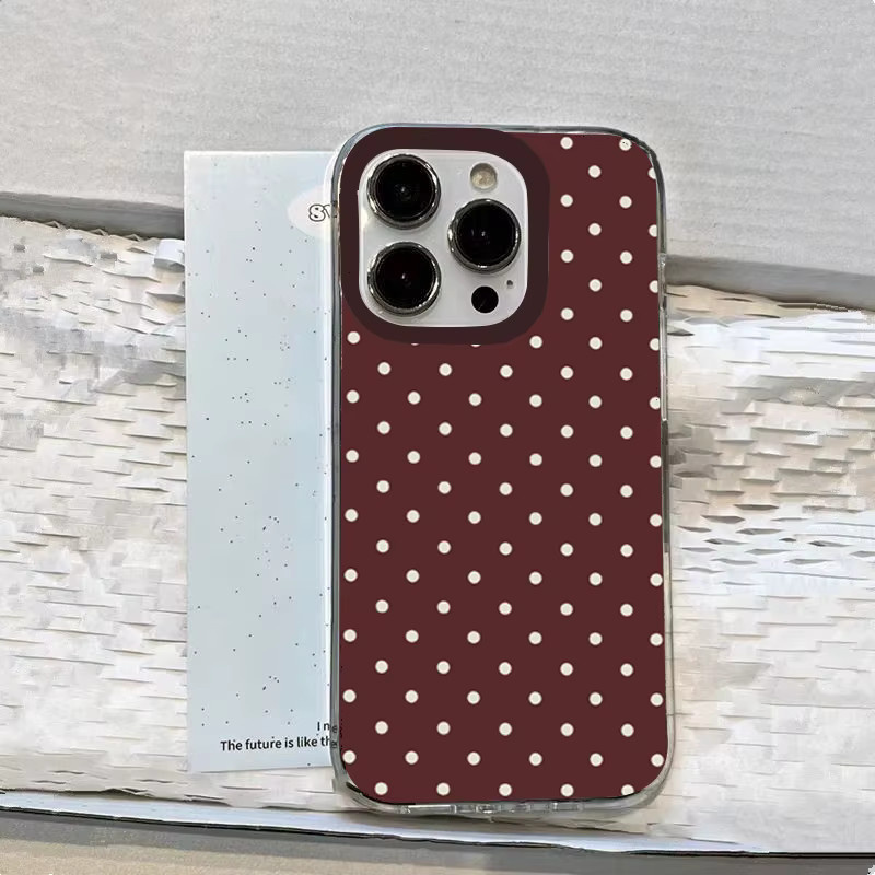 Braune gepunktete Handyhülle aus TPU für Apple iPhone Modelle, Ästhetisches Design - Bild 4
