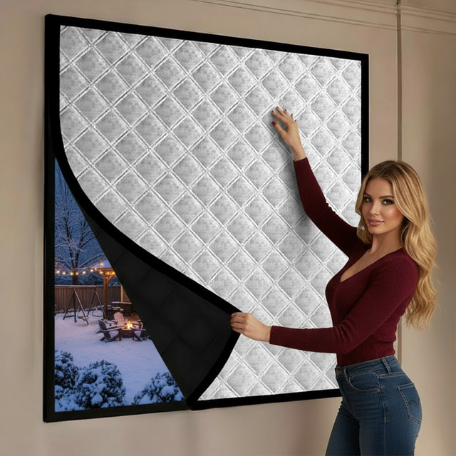 TranquilTouch Thermo-Fensterfolie selbstklebend und verdickt zur Isolierung ohne Bohren - Bild 1
