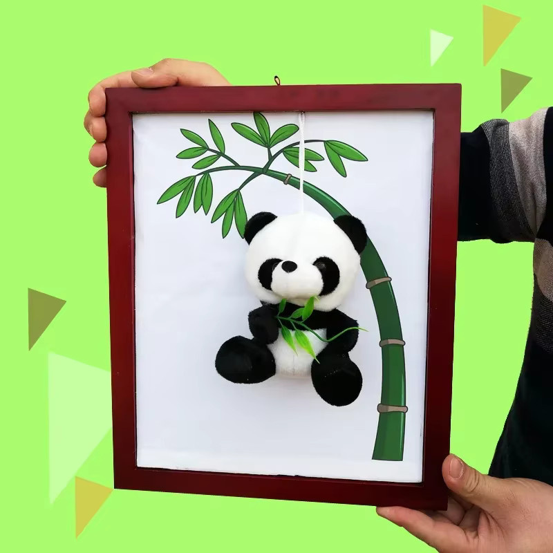 Panda-Rahmen Zaubertricks, Plüsch-Panda-Spielzeug - Bild 4