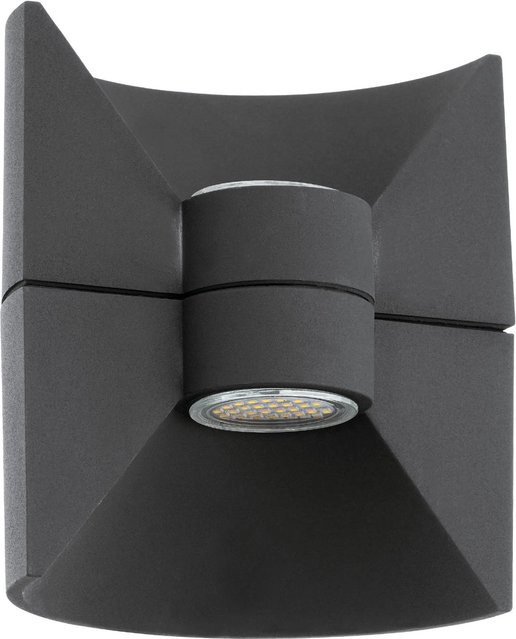 Eglo LED Außen-Wandleuchte Redondo in Anthrazit mit Up-Down-Lichteffekt aus Aluguss, B/H: 17,5 x 16,0 cm - Bild 1