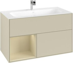 V&B Waschtischunterschrank Finion in Grey Matt Lacquer, B/T/H: 59,1 x 49,8 x 59,1 cm - Bild 1