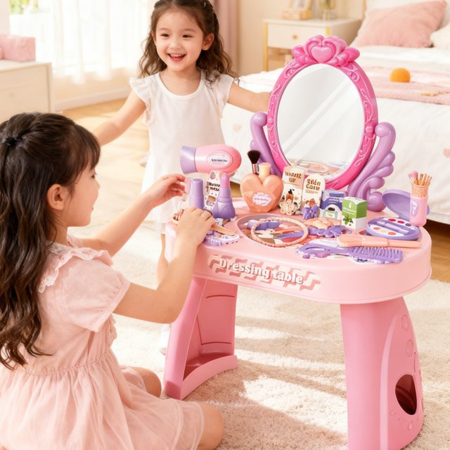 CONUSEA Schminktisch Spielzeug, Make-Up und Schmuck Box, 30-teiliges Set - Bild 1