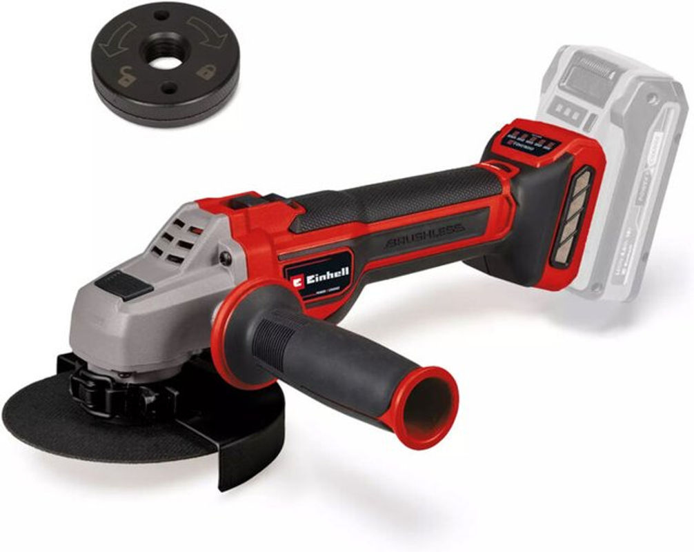Einhell Professional Akku-Winkelschleifer TP-AG 18/125 CE Q Li Solo Power X-Change, 18V, Schwarz-Rot, 125 mm - Bild 2