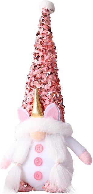 CosyHome Wichtel Plüsch Zwerg Puppe, Rosa, Braun, Fantasy - Bild 1