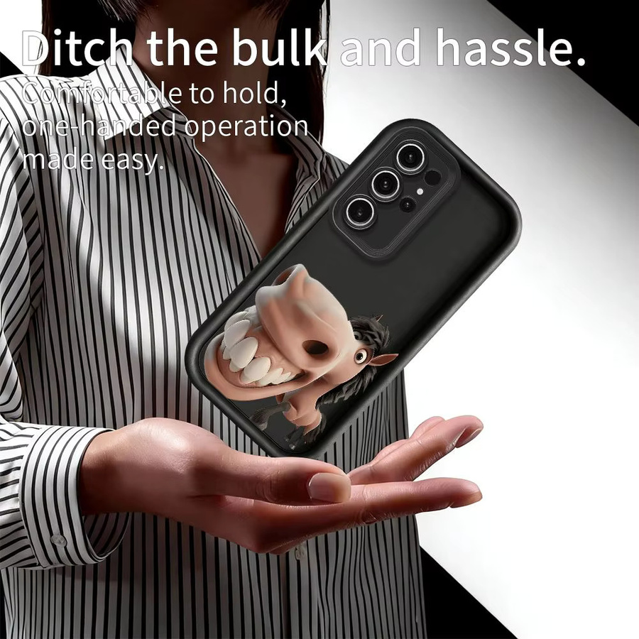 Silikon-Schutzhülle mit abstraktem Pferdemuster für Samsung Galaxy S26 Ultra, S25 Ultra, S24 Ultra, S23 Ultra, S22 Ultra, S21 Ultra, S20 Ultra, S24 FE, S23 FE, Note 20 Ultra und S25 Plus - Bild 3