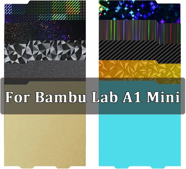Bambu Lab Doppelseitige Federstahl-Druckplatte für A1 Mini mit PEI und PEO Beschichtung, B/B: 184 x 184 mm - Bild 1