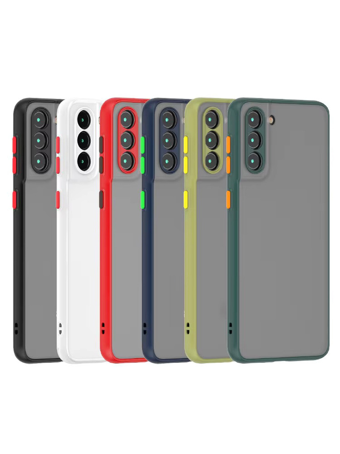 Skin Feel Armor stoßfeste matte Handyhülle für Samsung Galaxy A14 A24 A34 A54 A15 A25 A35 A55 A16 A26 A36 A56 in Schwarz - Bild 3