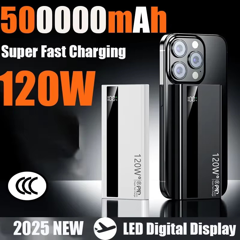 Lenovo Powerbank mit 50000 mAh Kapazität und 120 W Schnellladefunktion in Weiß - Bild 2