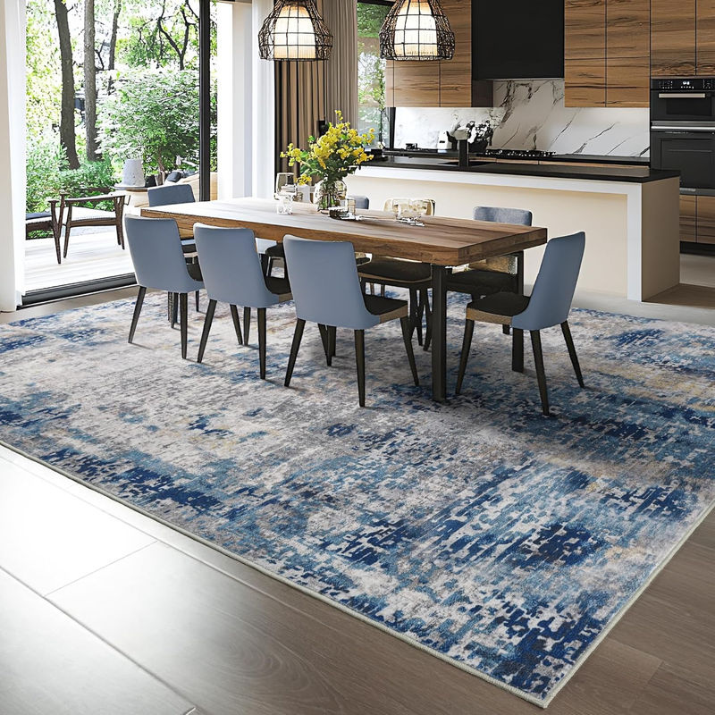 HGHT Wohnzimmer Teppich Modern Abstrakt Boho Vintage, Maschinenwaschbar und Rutschfest, Multicolour, B: 183 cm, T: 275 cm - Bild 5