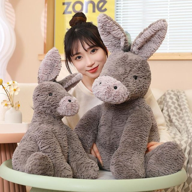 Kidsly Burro Peluche, grauer Esel Plüsch Puppe, 23cm - Bild 1