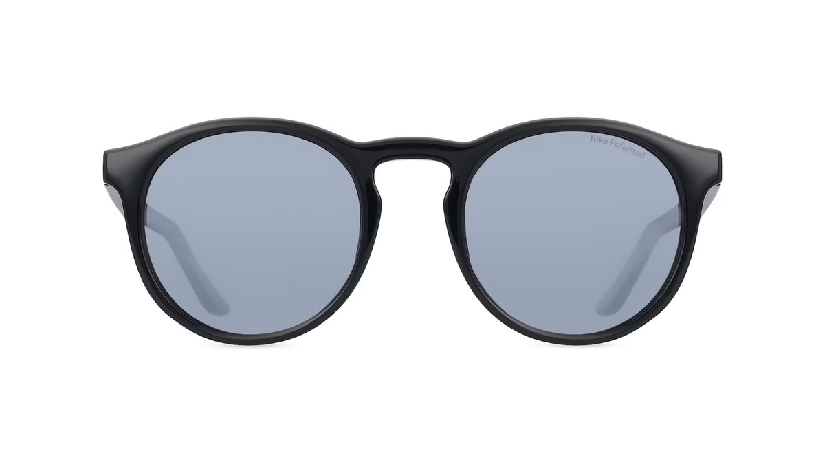 Nike SWERVE P FD1850 Sonnenbrille, Vollrand, Rund, Kunststoff, Unisex, schwarz, grau, silber - Bild 1
