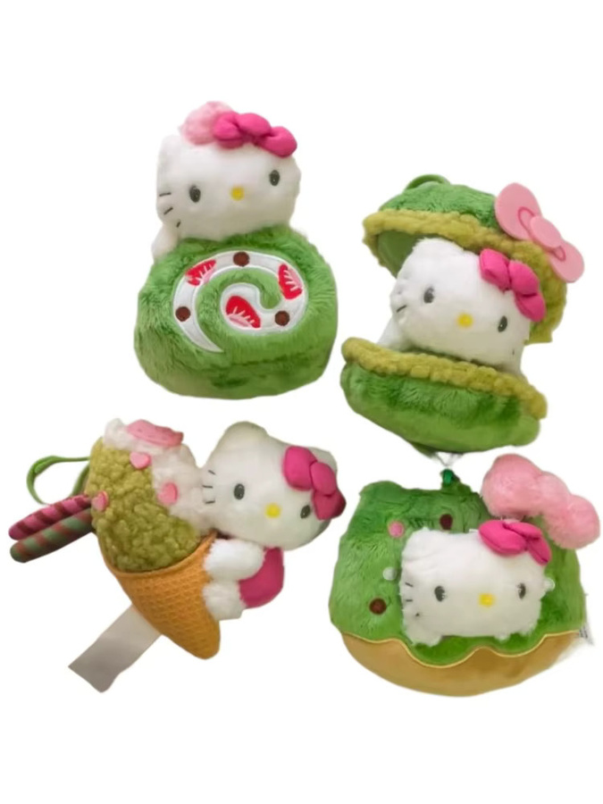 Sanrio Hello Kitty Matcha Dessert Series Plüschpuppe Schlüsselanhänger - Bild 5