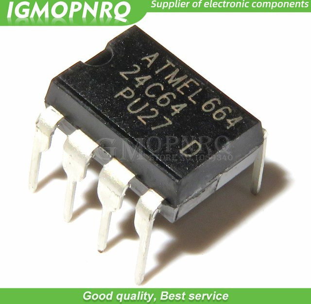10er Set EEPROM Speicherchips AT24C Serie in Schwarz - Bild 1