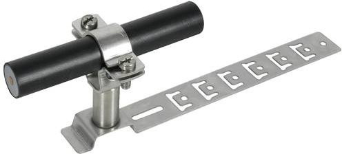 DEHN Dachleitungshalter ZS 20 aus Edelstahl in Silber, H: 55 cm, L: 205 cm - Bild 1