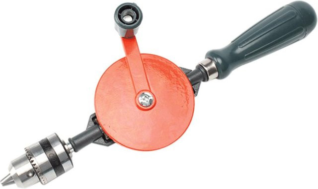 Kkmoon Handkurbelbohrmaschine aus Stahl in Rot, tragbare Mini-Handbohrmaschine mit Doppelritzeln für Holz, Kunststoff, PVC und Glasfaser - Bild 1