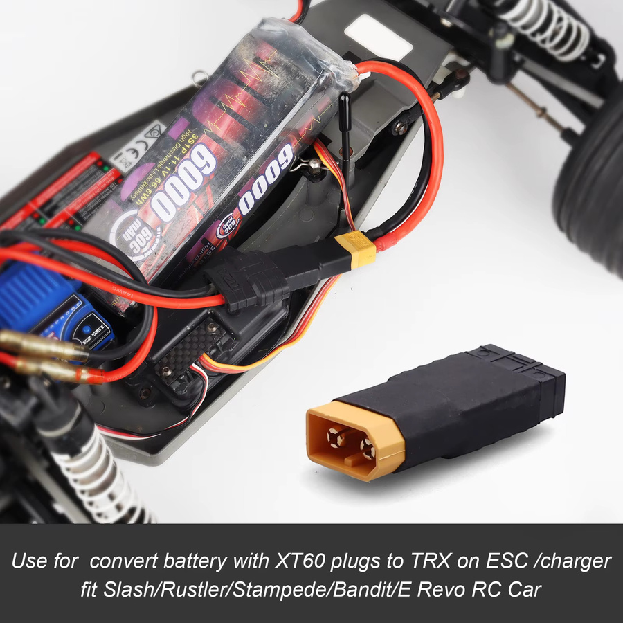 Hobbypark Adapter von Traxxas TRX zu XT60 für RC-Akkuladegeräte in Schwarz - Bild 5
