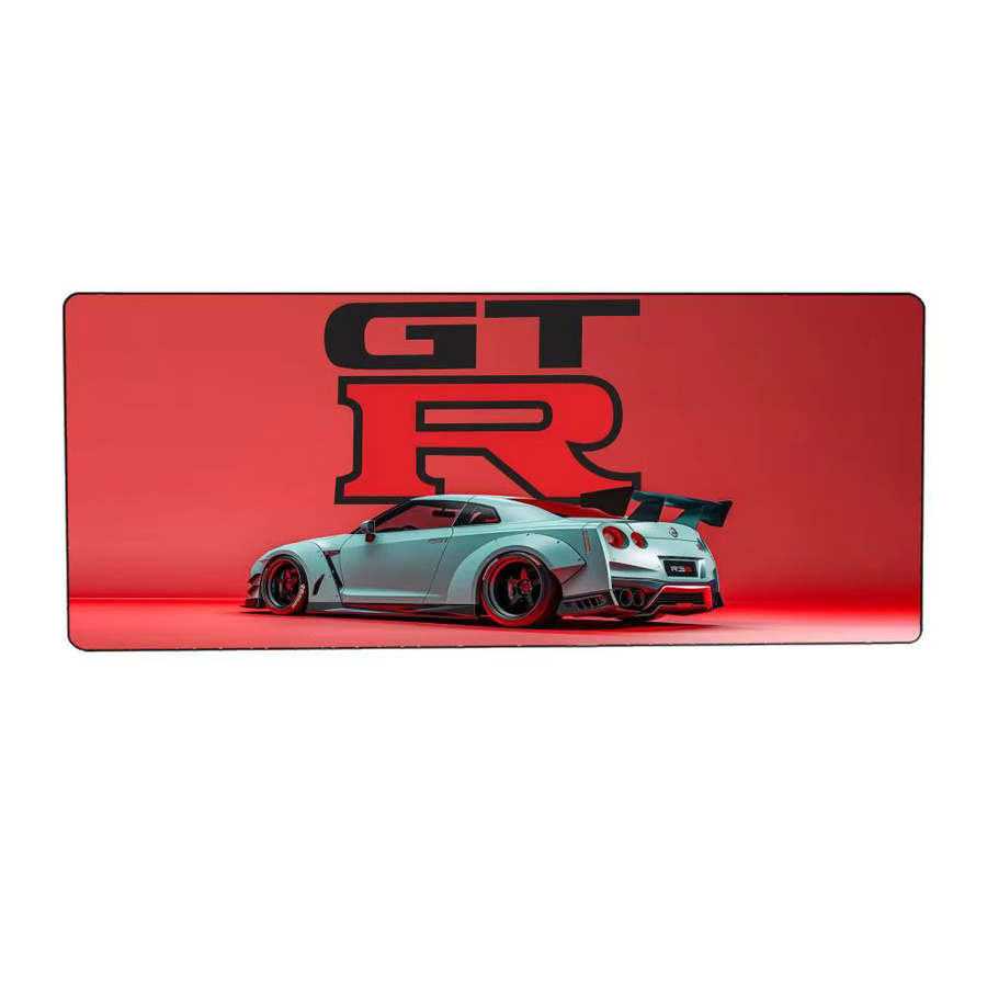 Fast Cool Car G-GTR Gaming-Mauspad in Schwarz mit genähten Kanten für PC - Bild 3