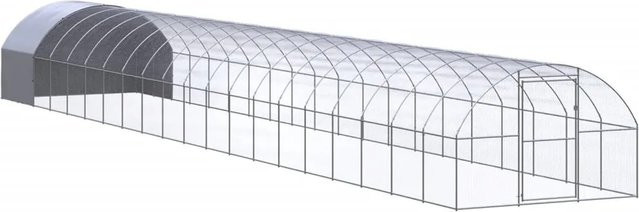 VidaXL Outdoor-Hühnerstall aus verzinktem Stahl in Silber, B/T/H: 300 x 20 x 200 cm - Bild 1