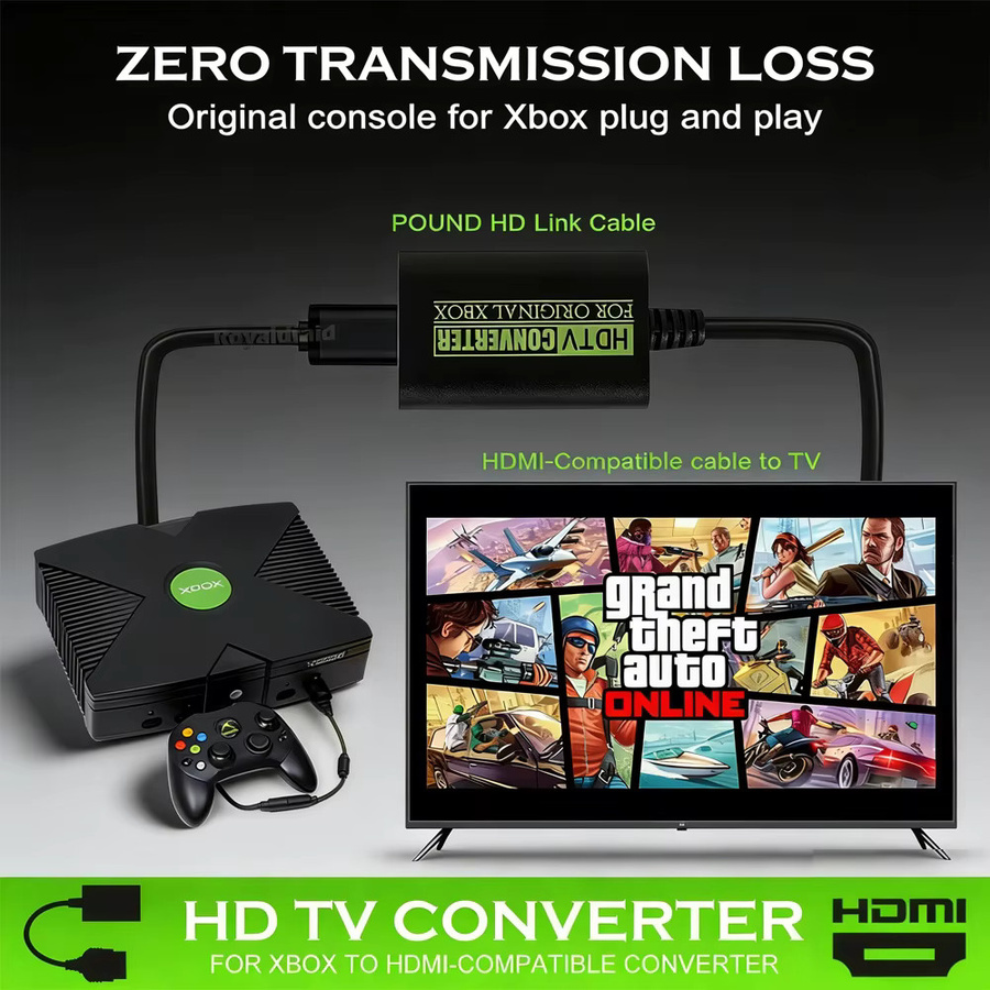 Microsoft Original Xbox HDMI-Konverter HD Link-Kabel in Schwarz für die TV-Verbindung - Bild 3