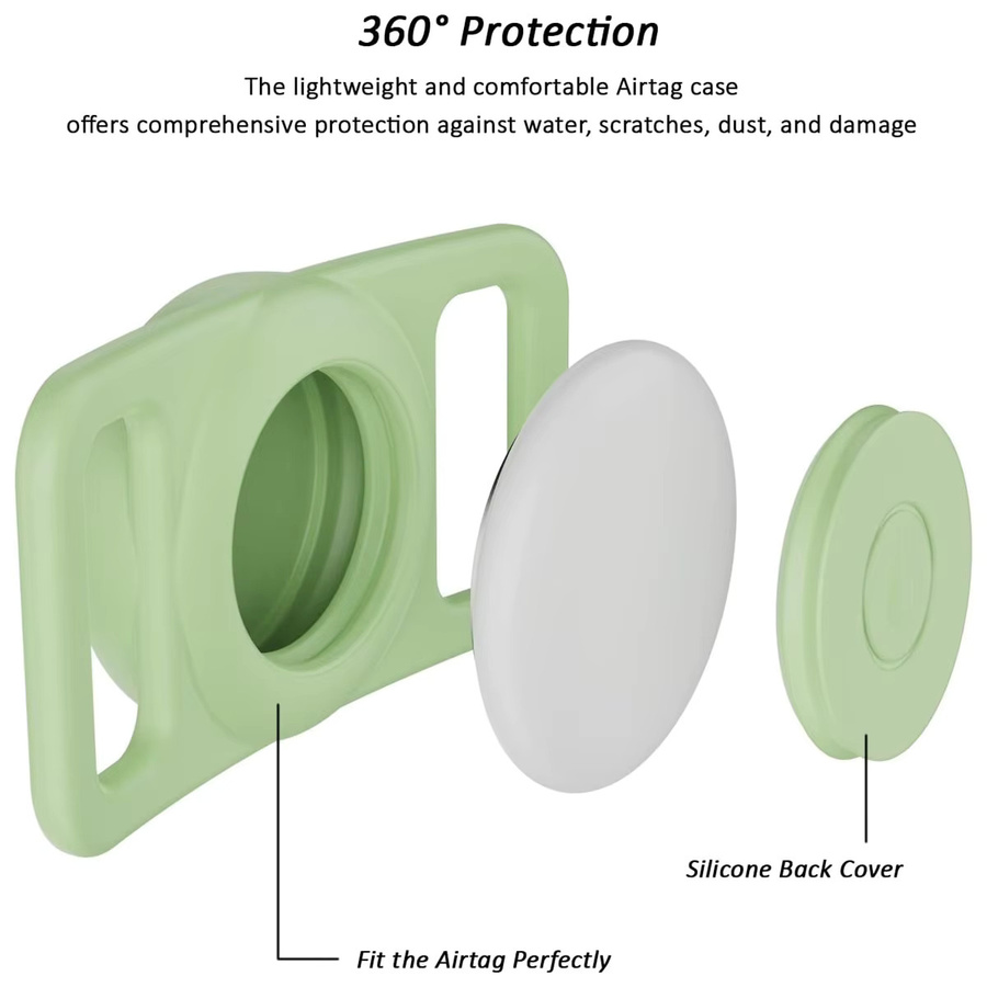 OAKCHARM Wasserdichtes Silikon Halsband für Apple AirTag als GPS-Tracker für Hunde und Katzen in Petrol - Bild 4