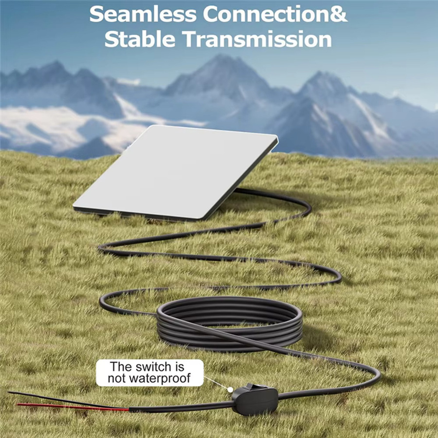 SZKOSTON DC-Stromkabel Verlängerungskabel für Starlink Mini mit Krokodilklemmen und Barrel-Plug, 16AWG, Schwarz - Bild 4
