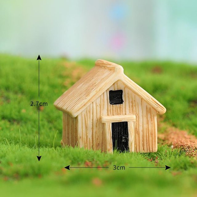 Holzhaus Gebäude Dorf Ornament Miniaturen aus Harz, 1-teiliges Set - Bild 1