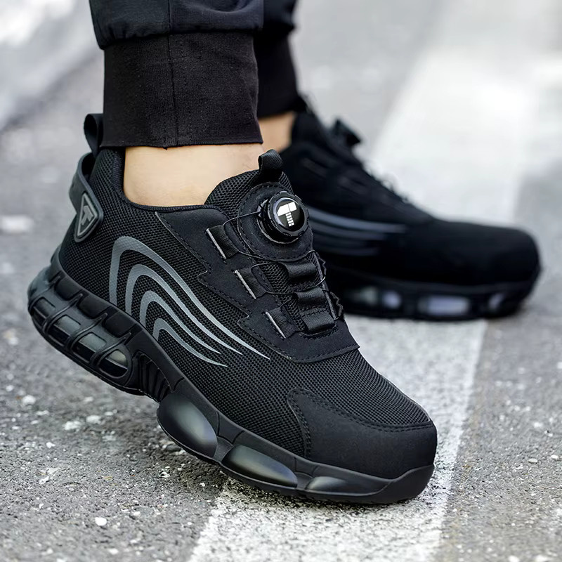 Tulldent Sicherheitsschuhe für Herren als modische Sneaker mit Drehknopf, Farbe: Schwarz - Bild 6