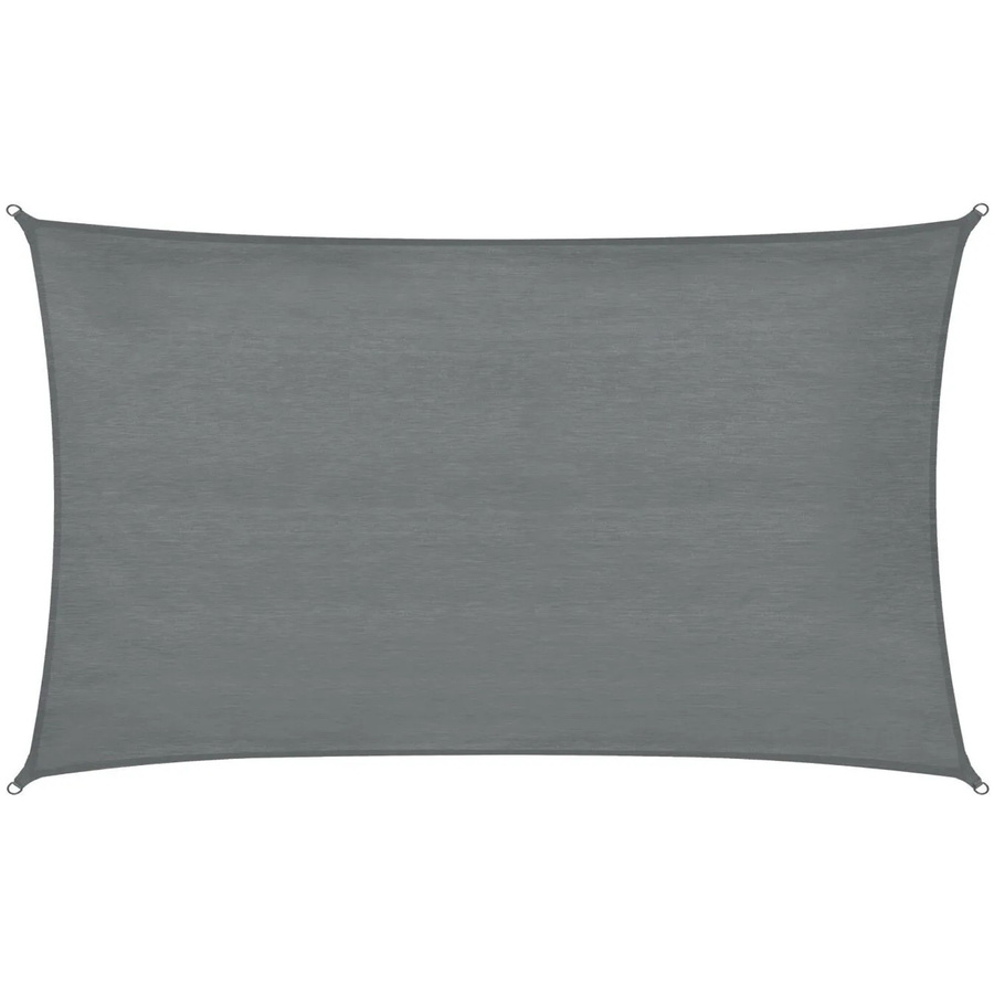 tectake Sonnensegel aus HDPE in Grau mit 87 % UV-Schutz, B/B/H: 400 x 600 x 0,5 cm - Bild 2