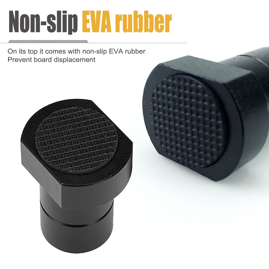 QDS Werkbank-Zapfenstopper aus Aluminiumlegierung für Holzbearbeitungstisch mit rutschfester Dichtung, passend für 19/20 mm Loch, Farben: Rot und Schwarz - Bild 4