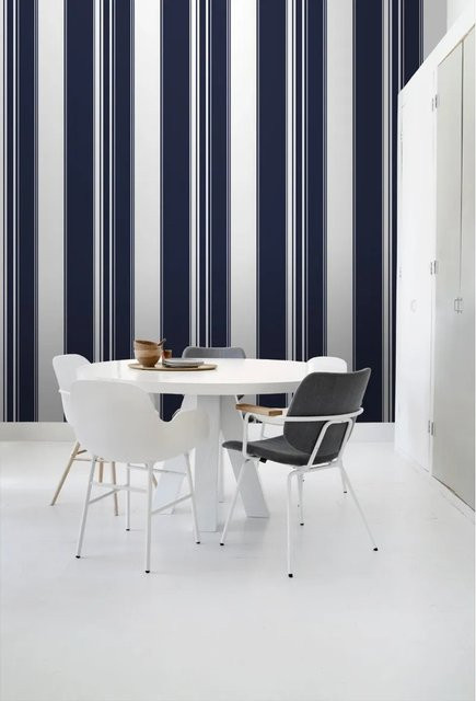 ESTAhome Tapete Streifen Marineblau, Breite: 53 cm, Länge: 10,05 m - Bild 1