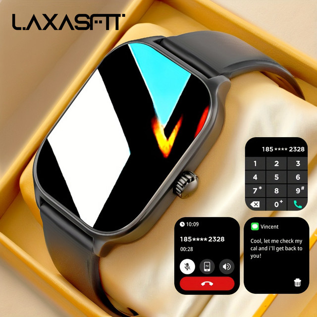 LAXASFIT H9 Promax Smartwatch in Silber mit Bluetooth-Anruffunktion, Herzfrequenz-Monitor und Gesundheits-Tracking - Bild 1