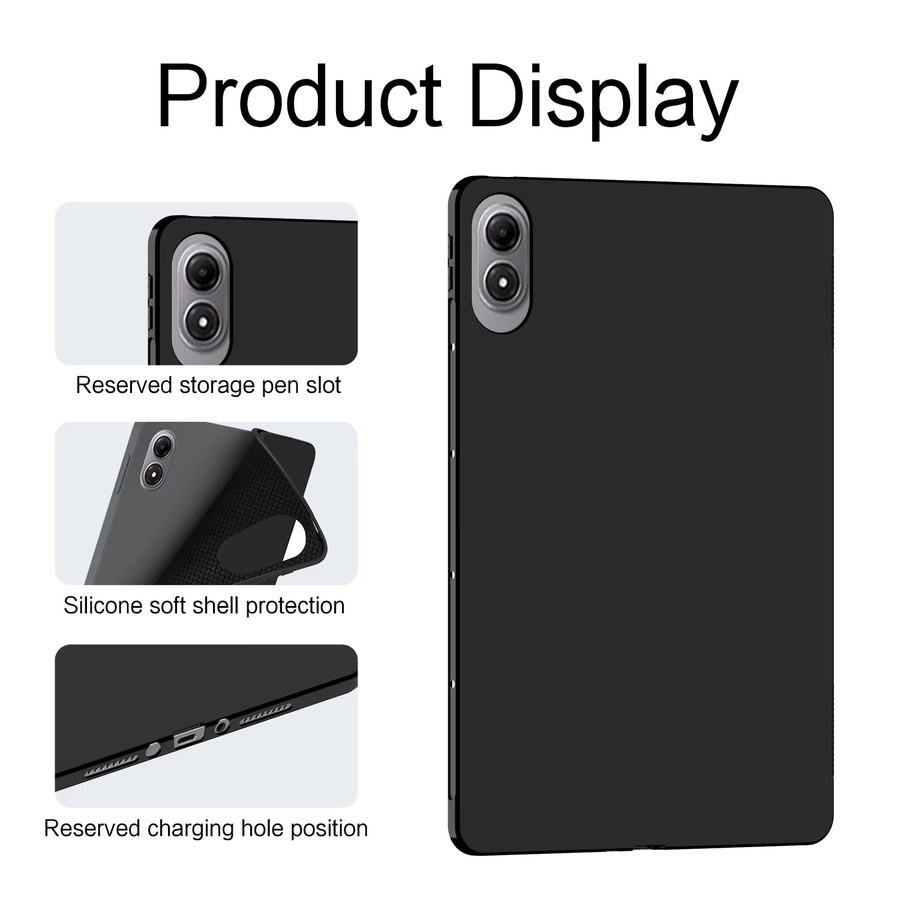 Xiaomi Silikon TPU Schutzhülle für Redmi Pad 2 Pro und POCO Pad M1 in Schwarz - Bild 2