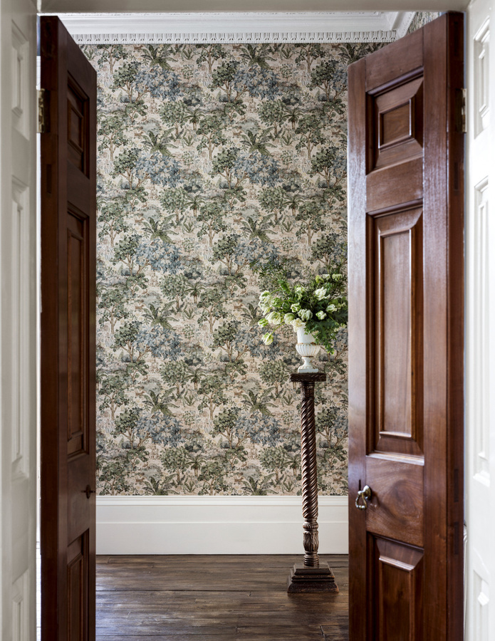 Sanderson Tapete The Stumpery Fern Botanisches Floral Design Multicolour Vlies-Tapete - Bild 2
