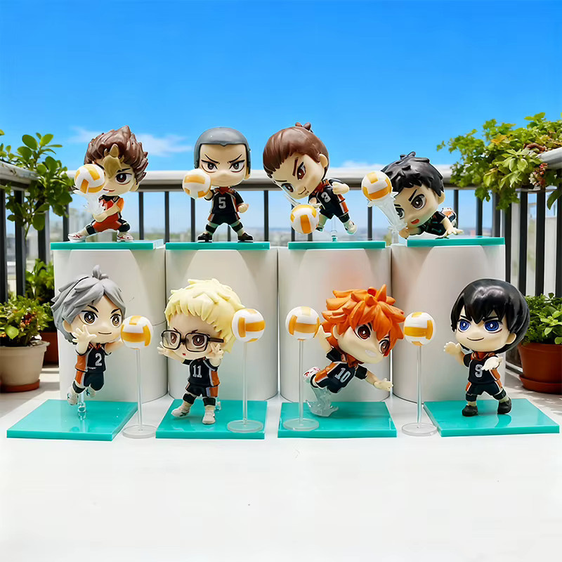 Bandai Haikyuu!! Hinata Shoyo Kageyama Tobio Mini PVC Figurines, 6-8er Set - Bild 2