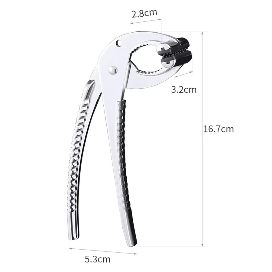 Rutschfester Topfhalter aus Aluminiumlegierung in Silber als Küchenzange und Pfannengreifer - Bild 4