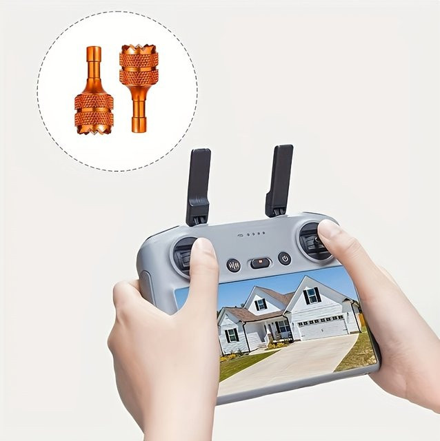 DJI Fernbedienungs-Joysticks aus Aluminiumlegierung in Orange für DJI Air 3 RC 2/RC, Mini 3 Pro, Mini 3, Mavic 3 Pro und Mini 4 Pro - Bild 1